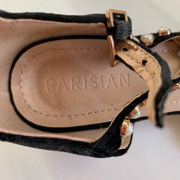 Parisian pearl black flats size 8 - Picture 4 of 6